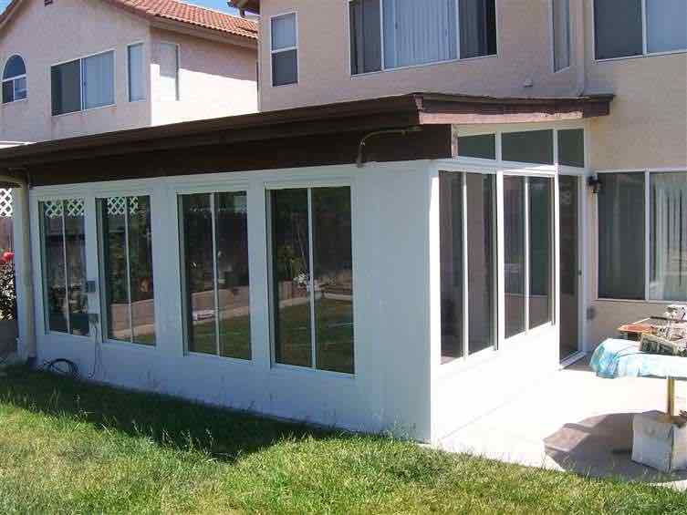 Custom Sunroom built under Patio Cover San Diego